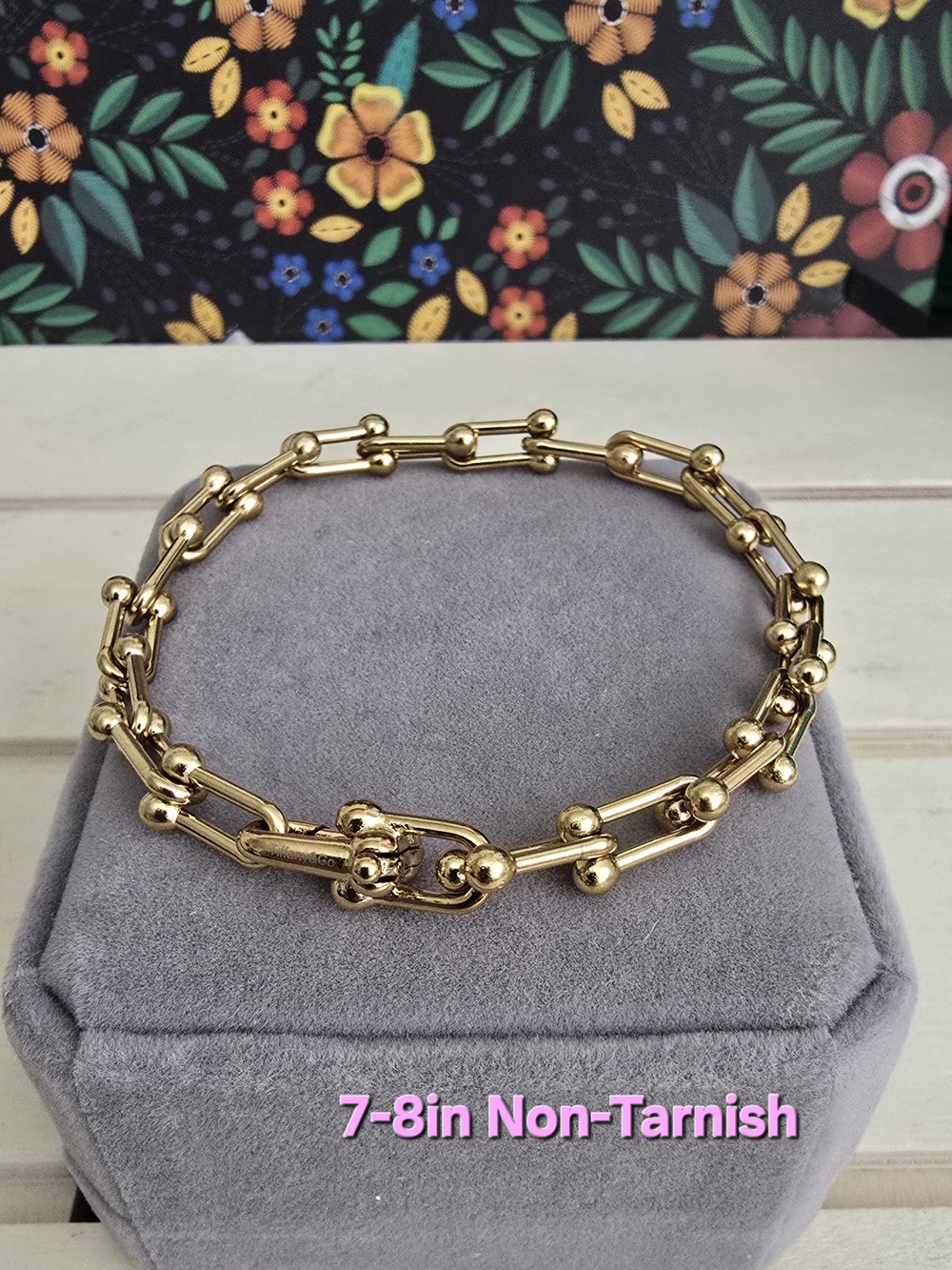 Gold Bead Link Bracelet